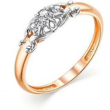 Золотое кольцо с бриллиантами, 1703689