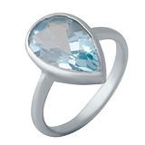 Женское серебряное кольцо с топазом, 1726217