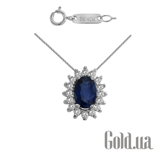

Женский кулон Bibigi, Золотой кулон с цепочкой с бриллиантами и сапфиром, 40