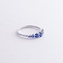 Женское золотое кольцо с бриллиантами и сапфирами - фото 2