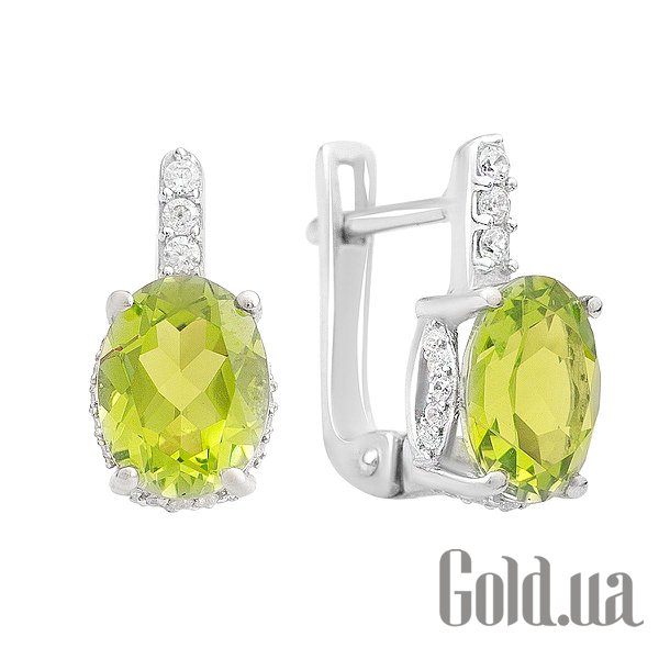 

Серьги Fresh Jewelry, Серебряные серьги с куб. циркониями и хризолитами