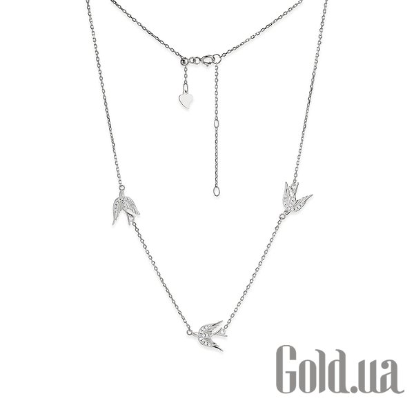 

Женские колье Silvex925, Серебряное колье с куб. циркониями, 40