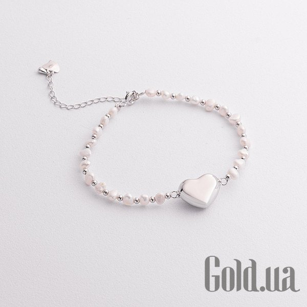 

Женские браслеты Украина, Женский серебряный браслет с культив. жемчугом, 18