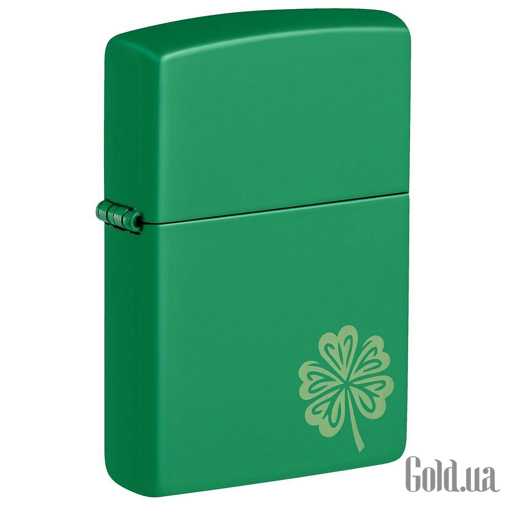 Zippo Зажигалка Regular Grass Green Matte Lucky Clover Design 46850 46850