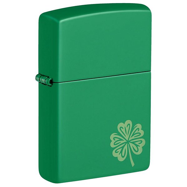 Zippo Зажигалка Regular Grass Green Matte Lucky Clover Design 46850 46850