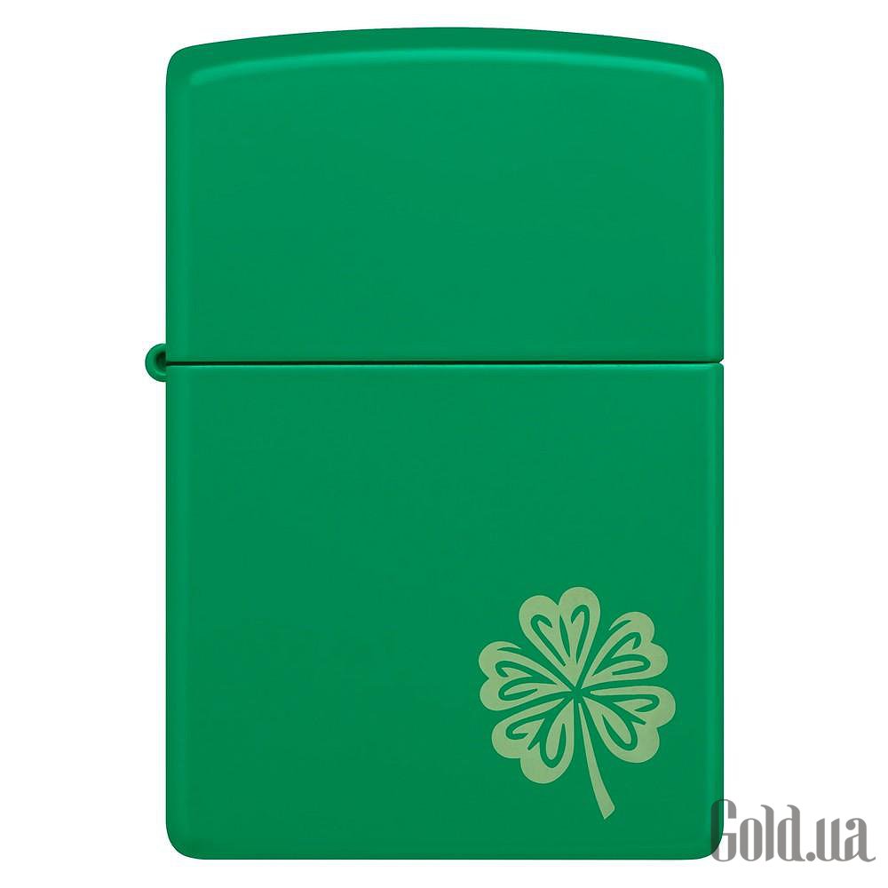 Zippo Зажигалка Regular Grass Green Matte Lucky Clover Design 46850 46850 – изображение 2