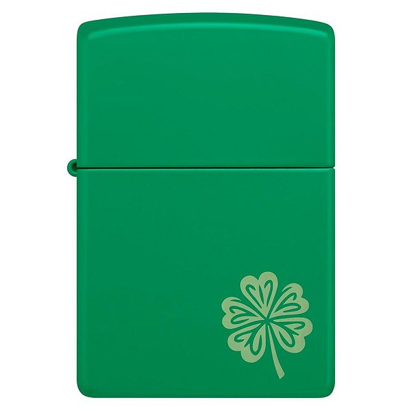 Zippo Зажигалка Regular Grass Green Matte Lucky Clover Design 46850 46850 – изображение 2