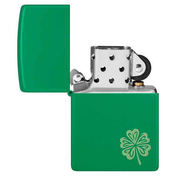 Zippo Зажигалка Regular Grass Green Matte Lucky Clover Design 46850 46850 – изображение 4