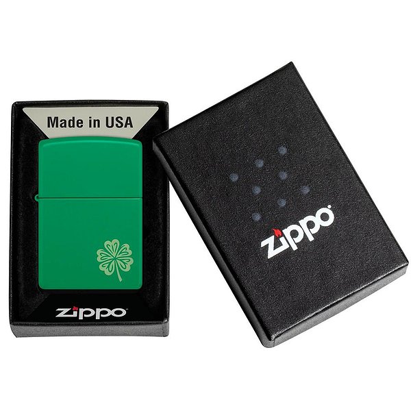 Zippo Зажигалка Regular Grass Green Matte Lucky Clover Design 46850 46850 – изображение 6