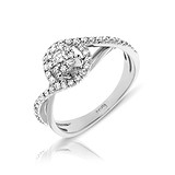 Женское золотое кольцо с бриллиантами, 822025