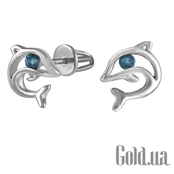 

Серьги-гвоздики Lurie Jewelry, Золотые серьги с топазами