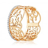 Женское золотое кольцо с куб. циркониями, 1529610