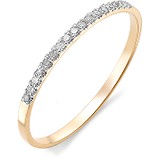 Золотое обручальное кольцо с бриллиантами, 1603082