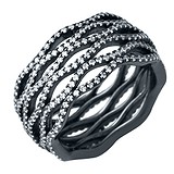 Женское серебряное кольцо с куб. циркониями, 1608714