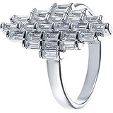 Женское серебряное кольцо с куб. циркониями, 1609738