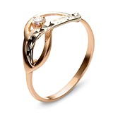 Женское золотое кольцо с куб. цирконием, 1614346
