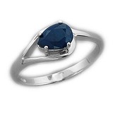 Женское серебряное кольцо с сапфиром, 1622282