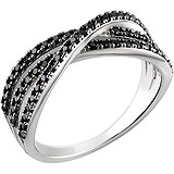 Женское серебряное кольцо с куб. циркониями, 1623306