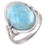 Женское серебряное кольцо с аквамарином, 1642250