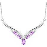 Серебряное колье с аметистами, 1645066