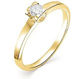 Золотое кольцо с бриллиантом, 1655306