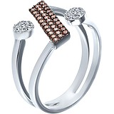 Женское серебряное кольцо с куб. циркониями, 1669130
