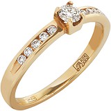 Золотое кольцо с бриллиантами, 1672970