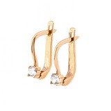 Золотые серьги с куб. циркониями, 1729546