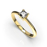 Золотое кольцо с бриллиантом, 1768458