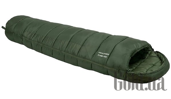 

Спальный мешок Highlander, Зеленый, Спальный мешок Phoenix Flame 400/-9°C Olive Green Left