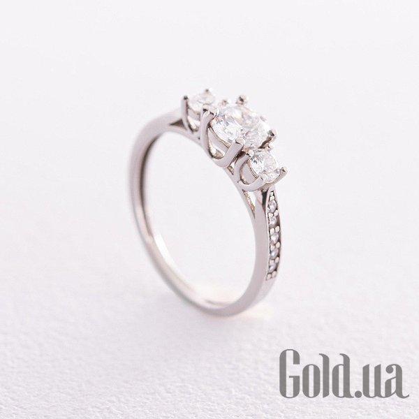 

Кольцо Украина, Серебряное кольцо с куб. циркониями, 18