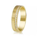 Золотое обручальное кольцо с бриллиантами, 1499915