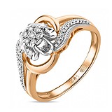Женское золотое кольцо с бриллиантами, 1534731