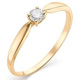 Золотое кольцо с бриллиантом, 1603595