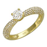 Золотое кольцо с бриллиантами, 1625355