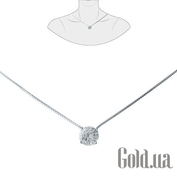 

Женские колье Fresh Jewelry, Серебряное колье с куб. цирконием, 40