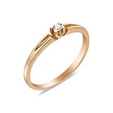 Золотое кольцо с бриллиантом, 1744651