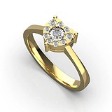 Золотое кольцо с бриллиантами, 1768971