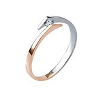 Женское золотое кольцо с бриллиантом, 1777419