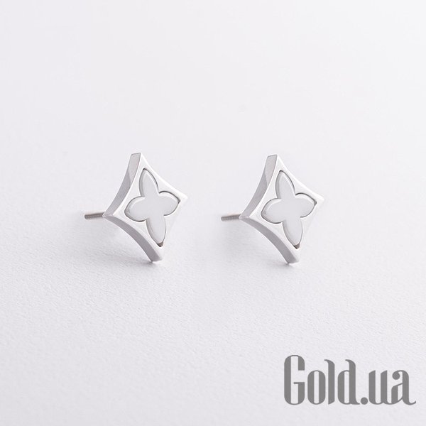 

Серьги-гвоздики Украина, Серебряные серьги с керамикой