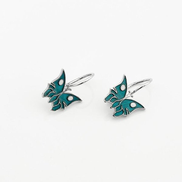 Серебряные серьги с эмалью DIA3203221