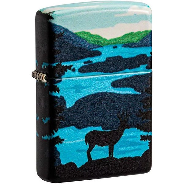 Zippo Зажигалка Deer Landscape 540 Color Process Picturesque Scenic Design 49483 49483