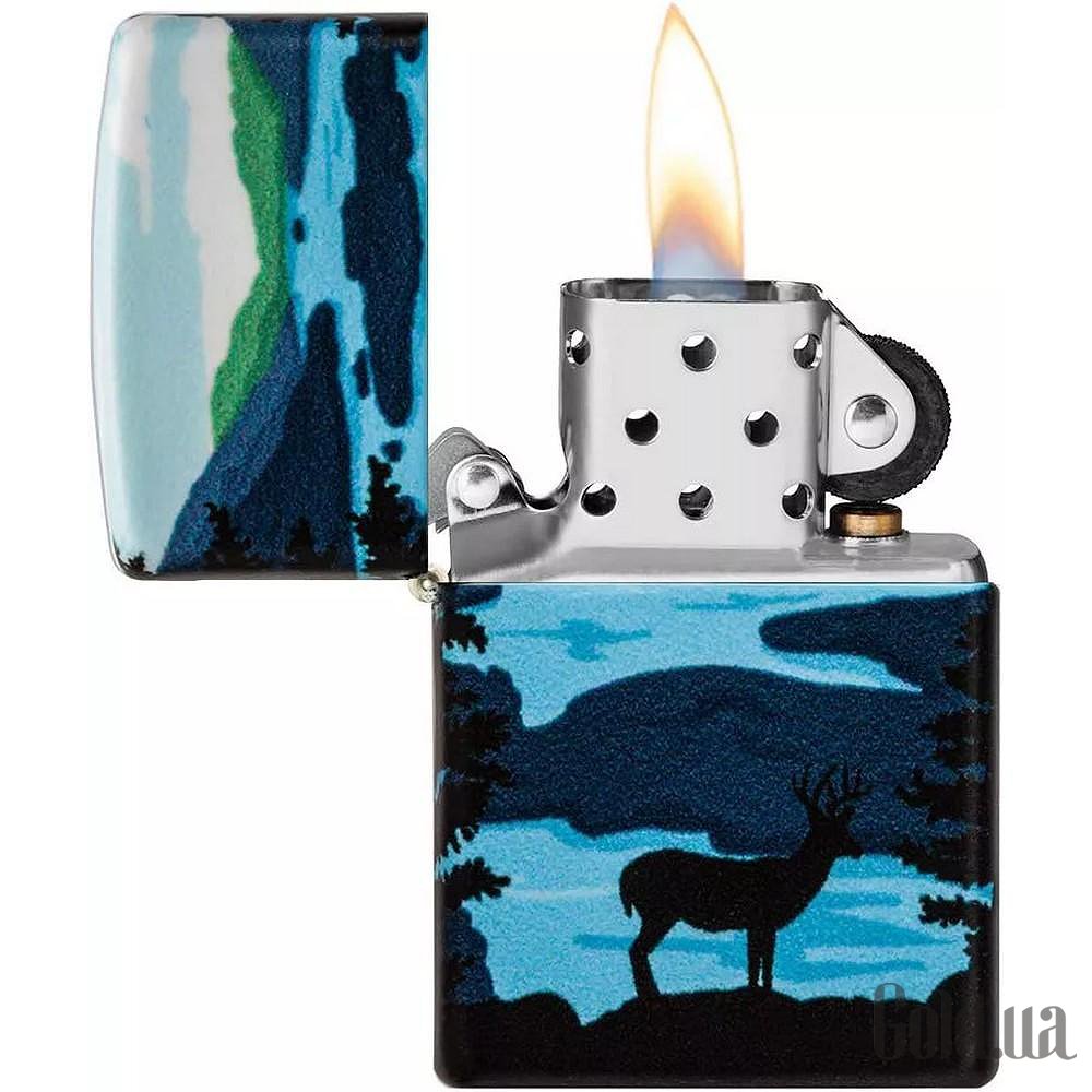 Zippo Зажигалка Deer Landscape 540 Color Process Picturesque Scenic Design 49483 49483 – изображение 4