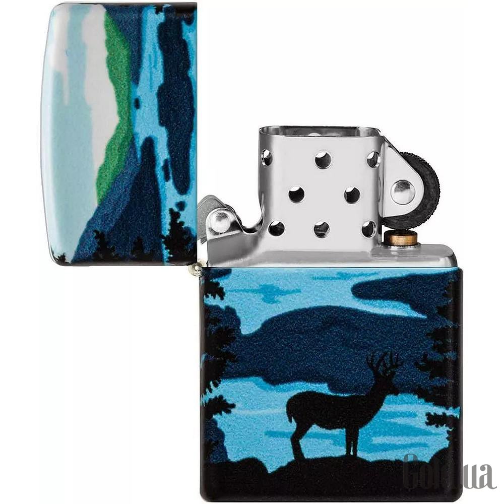 Zippo Зажигалка Deer Landscape 540 Color Process Picturesque Scenic Design 49483 49483 – изображение 5