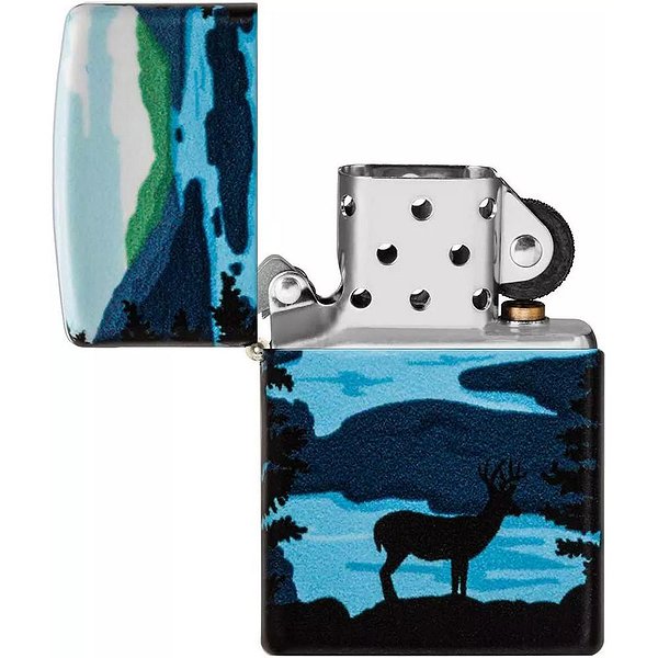 Zippo Зажигалка Deer Landscape 540 Color Process Picturesque Scenic Design 49483 49483 – изображение 5