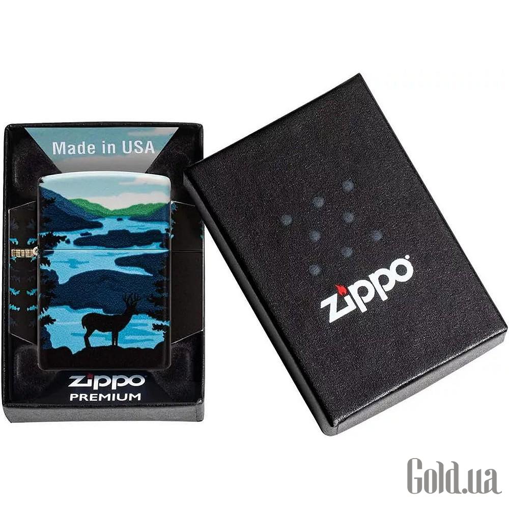 Zippo Зажигалка Deer Landscape 540 Color Process Picturesque Scenic Design 49483 49483 – изображение 6