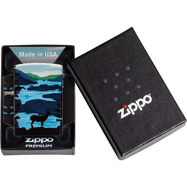 Zippo Зажигалка Deer Landscape 540 Color Process Picturesque Scenic Design 49483 49483 – изображение 6