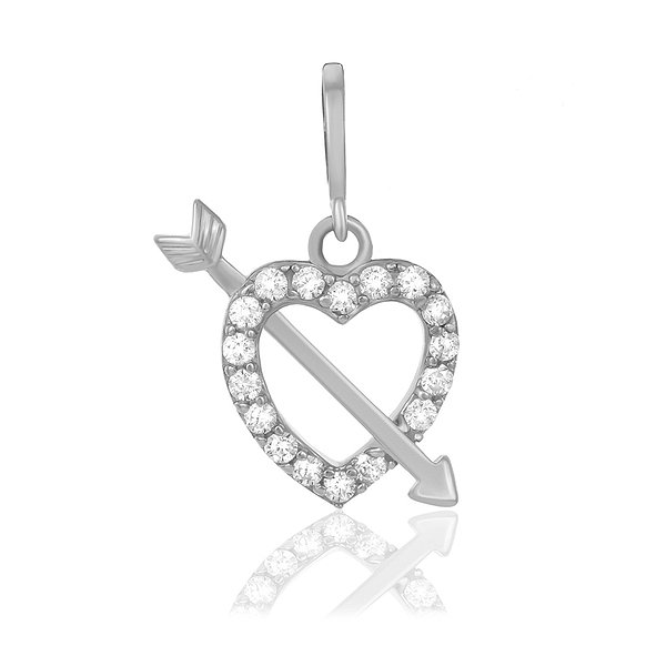 Срібний кулон з куб. цирконіями