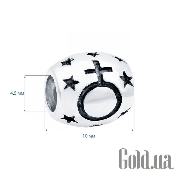 Намистина Lurie Jewelry Срібна намистина з емаллю