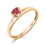 Женское золотое кольцо с рубином, 1514252